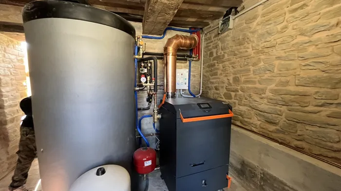 Kotelna s kotlem na dřevo BLAZE GREEN